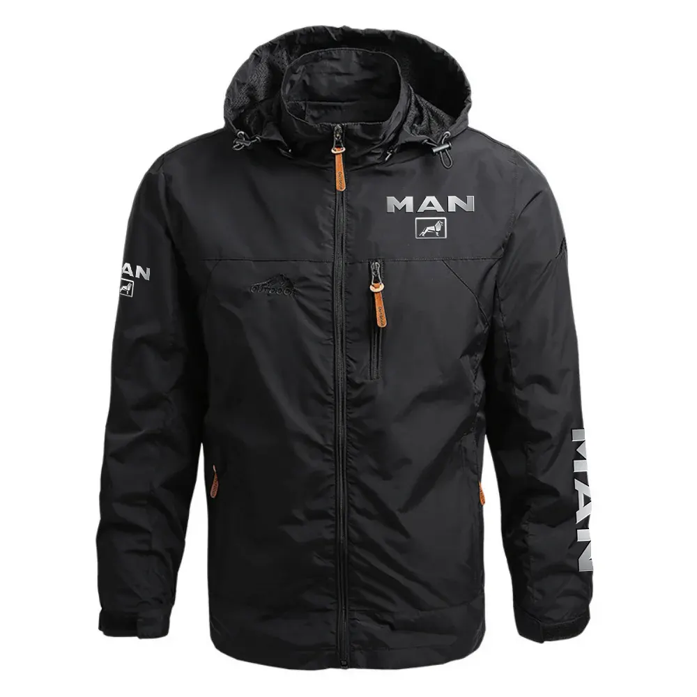 MAN Truck Exclusive Logo Waterproof Outdoor Jacket Detachable Hood OUFAWOJ0819MANZ – MAN Truck Jacket