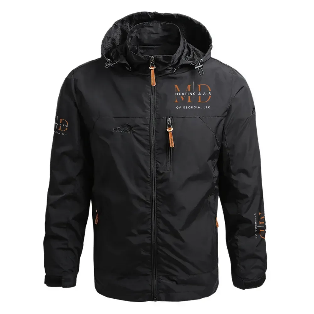 MD Heating & Air of Georgia, LLC Exclusive Logo Waterproof Outdoor Jacket Detachable Hood OUFAWOJ0819MHZ – MD Heating & Air of Georgia, LLC Gift