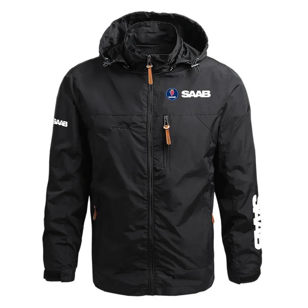 Saab Exclusive Logo Waterproof Outdoor Jacket Detachable Hood OUFAWOJ0819SBZ – Saab Jacket