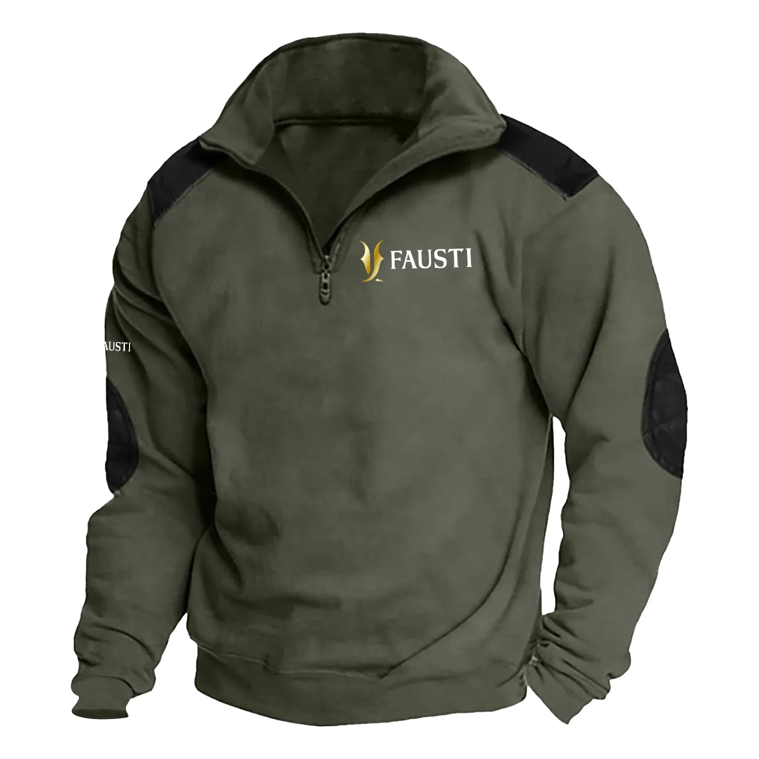 Fausti Exclusive Logo Tactical Quarter-Zip Sweatshirt OUHSCSU0815FSZ – Fausti Sweatshirt