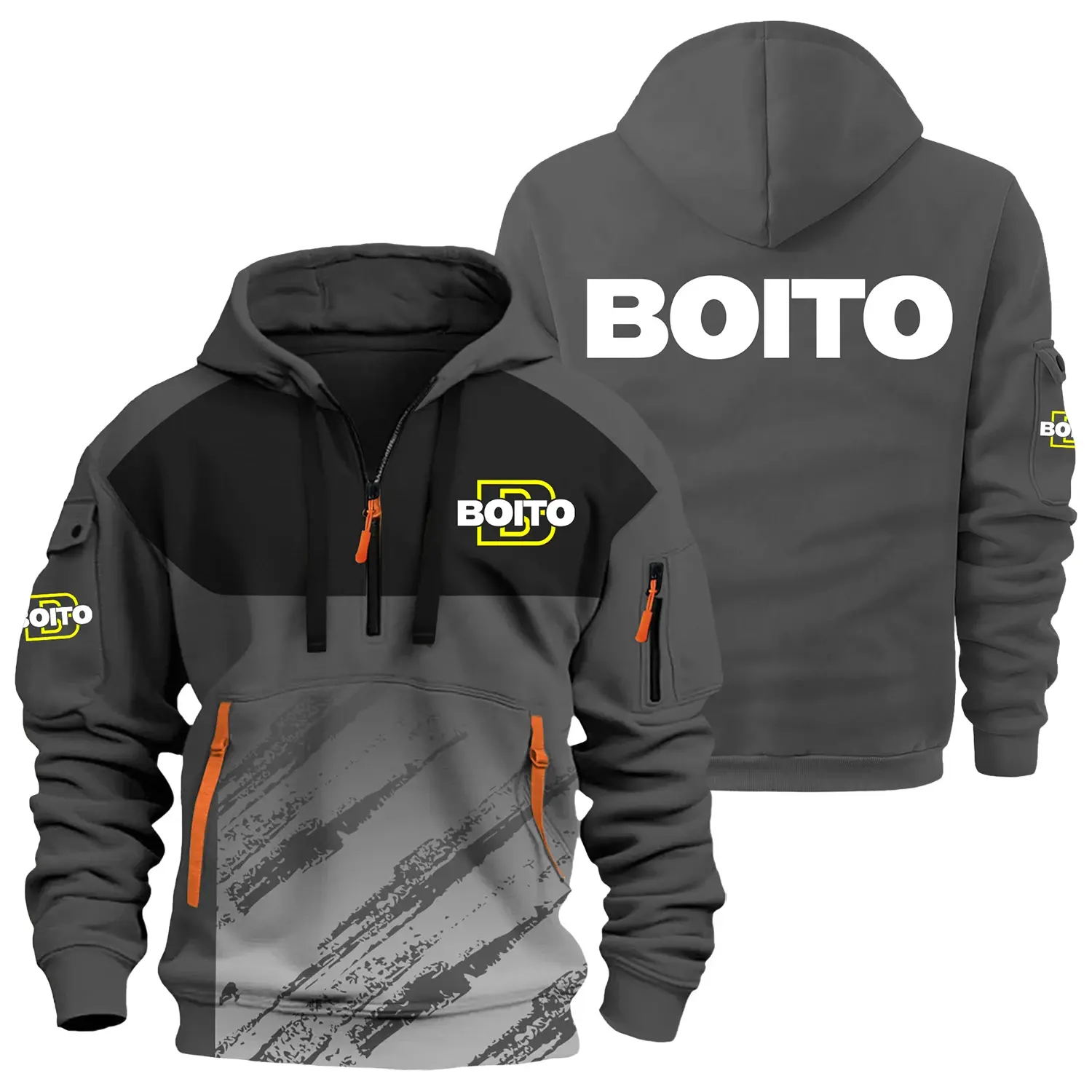 E.R. Amantino Exclusive Logo Half Zipper Hoodie OUHU3DHHZ04ERZ – E.R. Amantino Hoodie