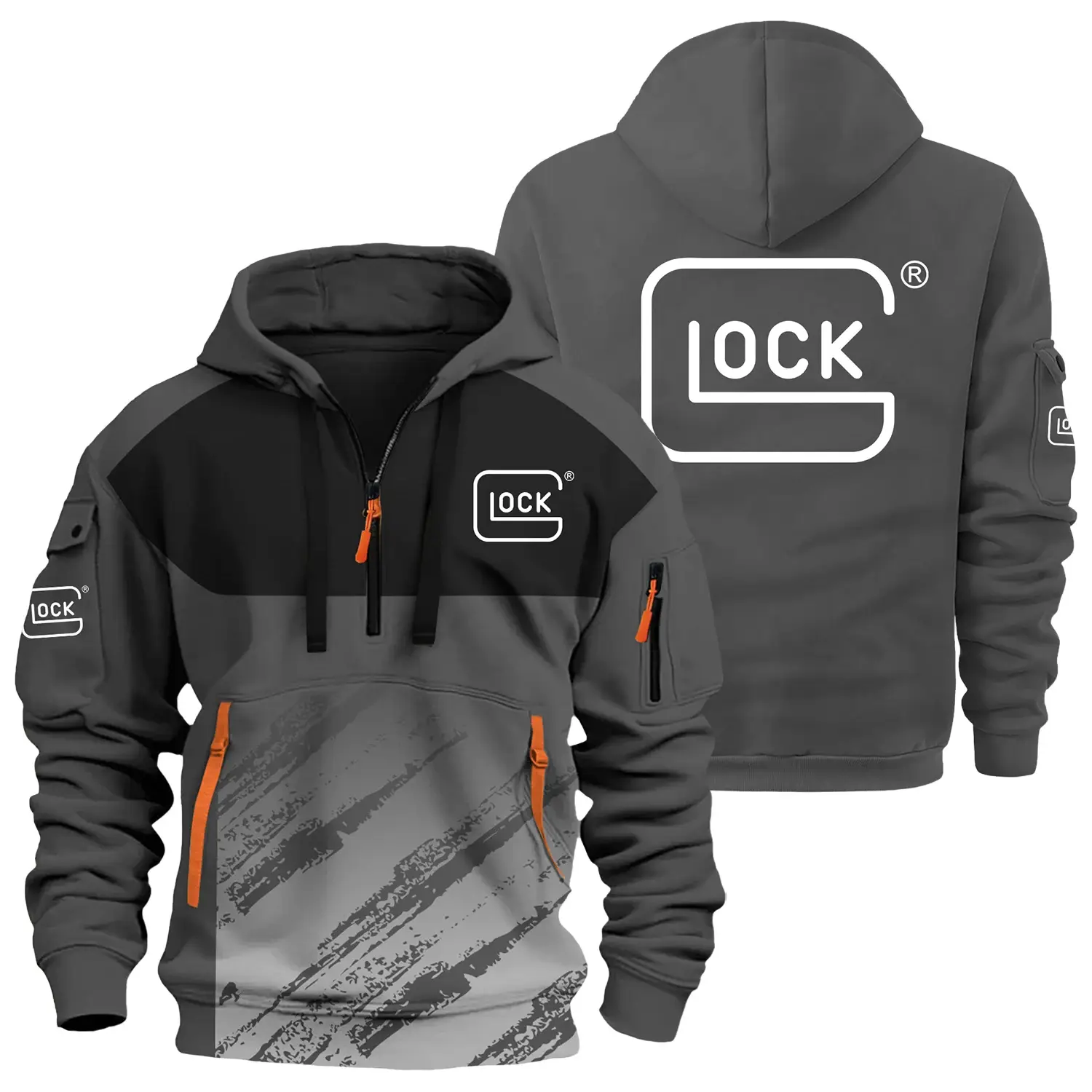Glock Exclusive Logo Half Zipper Hoodie OUHU3DHHZ04GOZ – Glock Hoodie