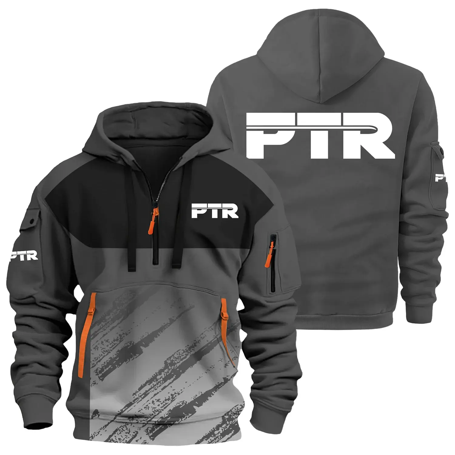 PTR Industries Exclusive Logo Half Zipper Hoodie OUHU3DHHZ04PTZ – PTR Industries Hoodie