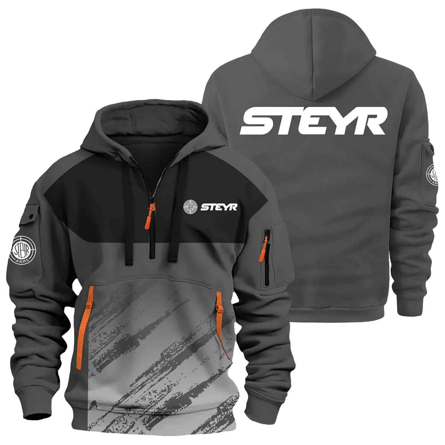 Steyr Exclusive Logo Half Zipper Hoodie OUHU3DHHZ04STZ – Steyr Hoodie