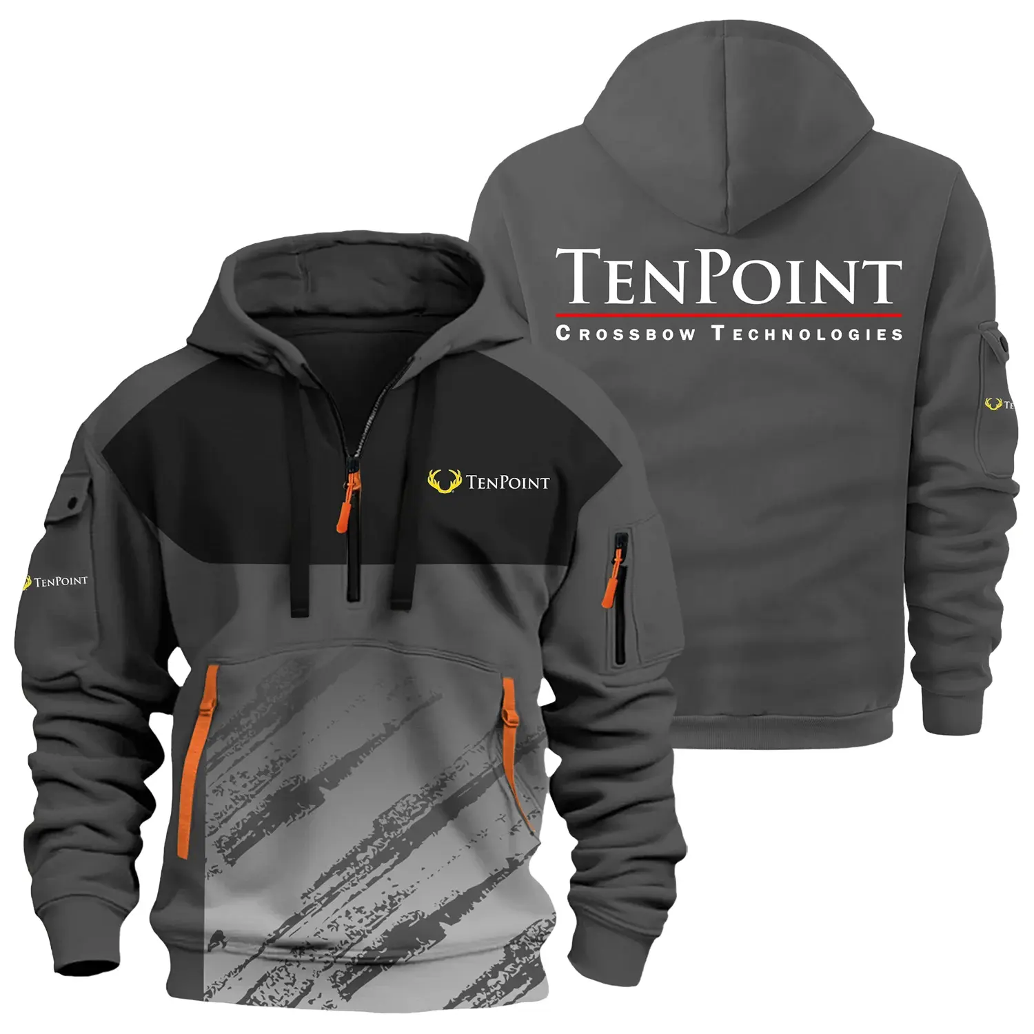 TenPoint Crossbow Exclusive Logo Half Zipper Hoodie OUHU3DHHZ04TPZ – TenPoint Crossbow Hoodie
