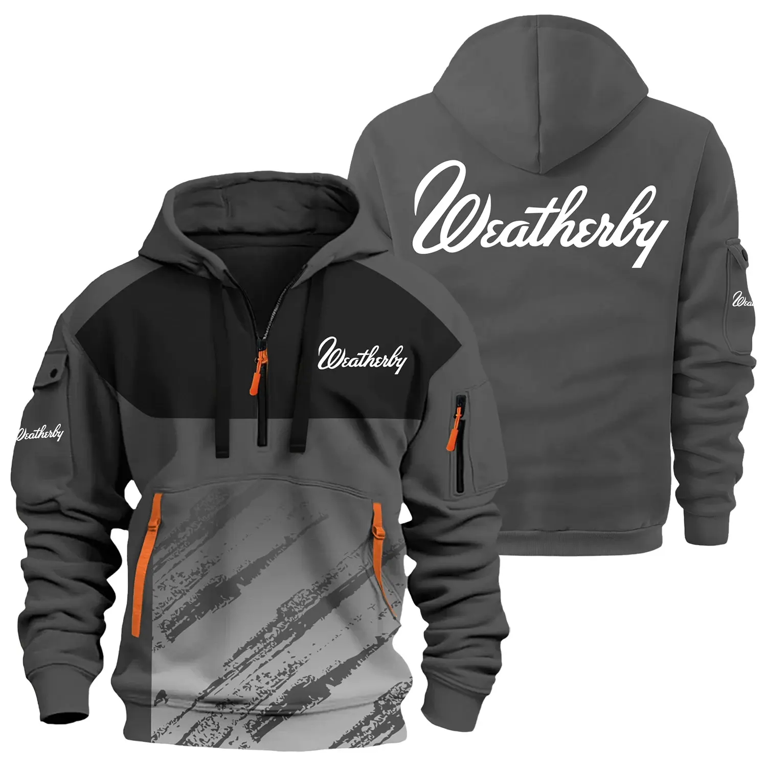 Weatherby Exclusive Logo Half Zipper Hoodie OUHU3DHHZ04WBZ – Weatherby Hoodie