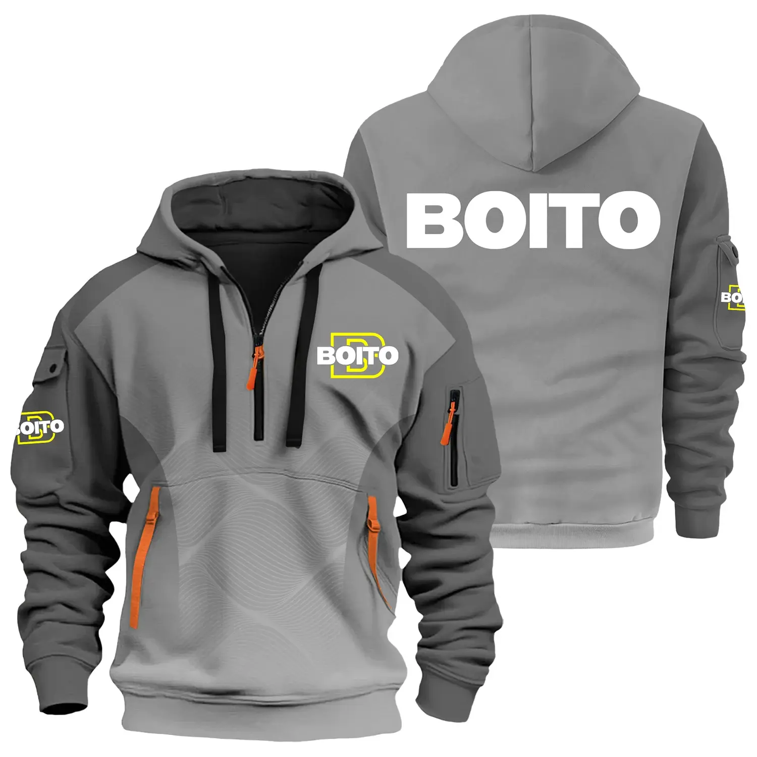 E.R. Amantino Exclusive Logo Half Zipper Hoodie OUHU3DHHZ05ERZ – E.R. Amantino Hoodie
