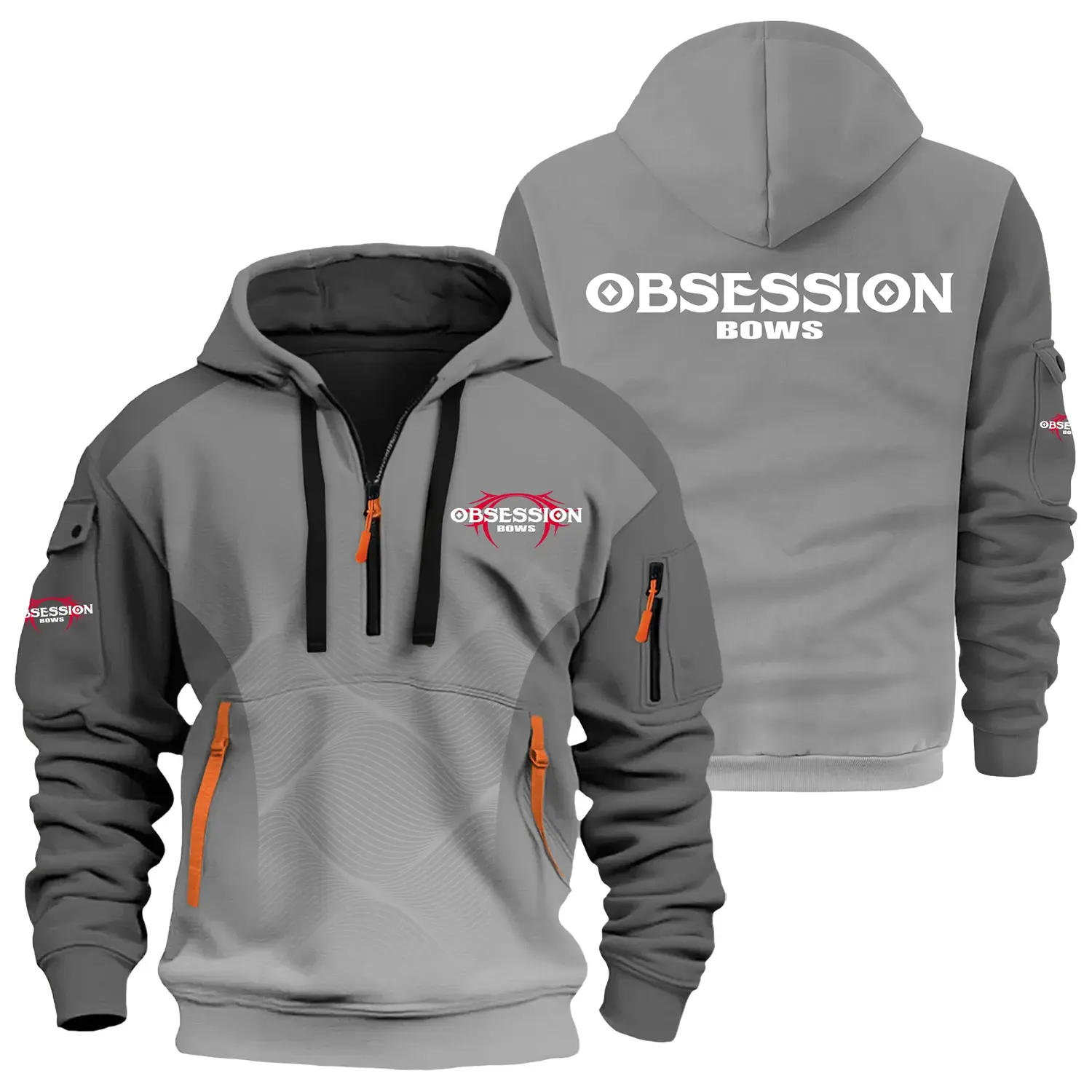 Obsession Bows Exclusive Logo Half Zipper Hoodie OUHU3DHHZ05OBZ – Obsession Bows Hoodie