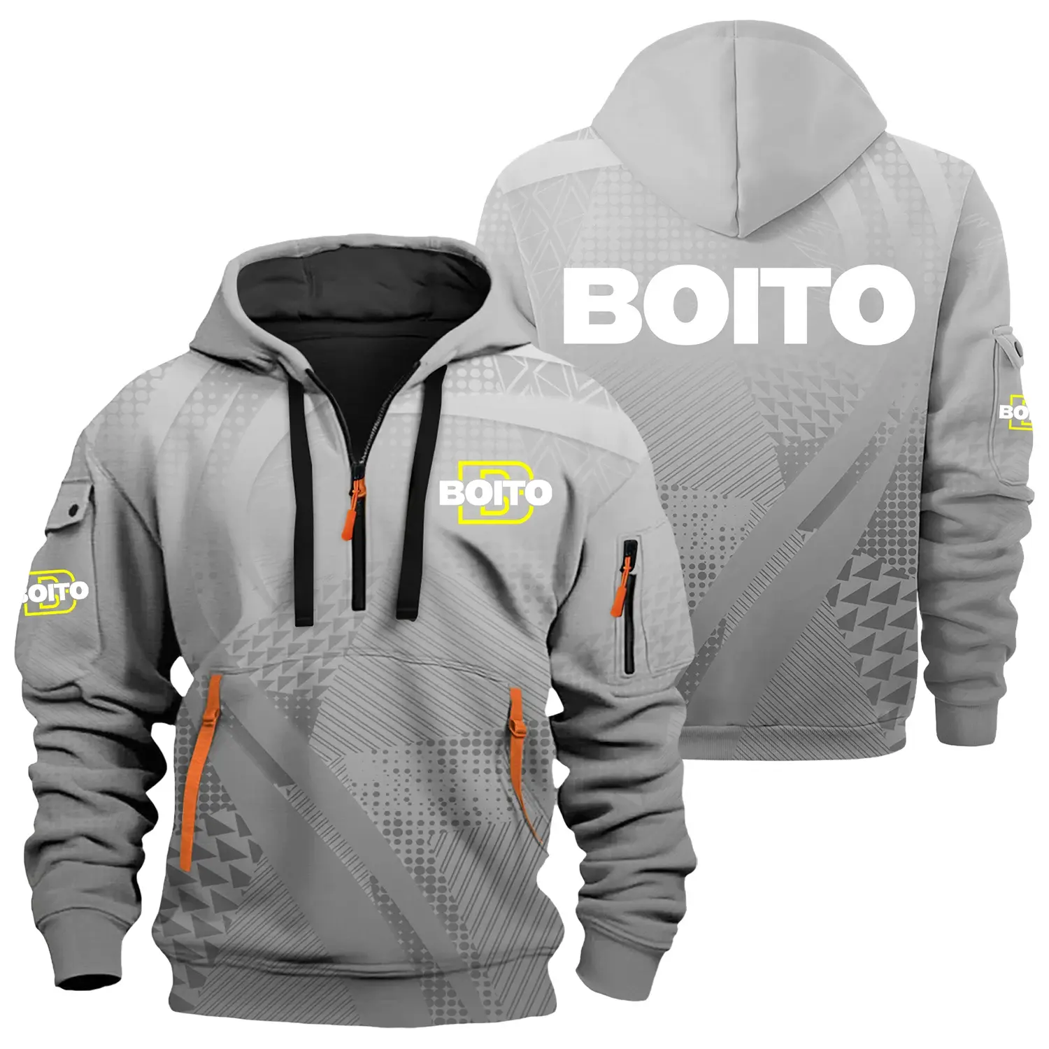 E.R. Amantino Exclusive Logo Half Zipper Hoodie OUHU3DHHZ07ERZ – E.R. Amantino Hoodie