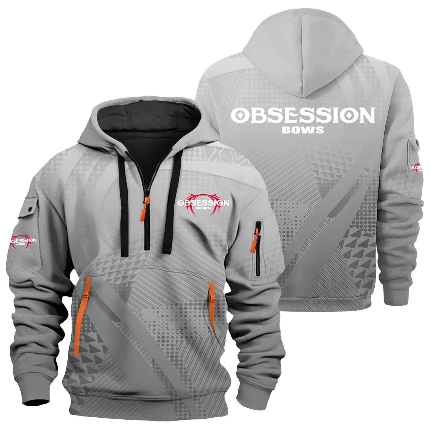 Obsession Bows Exclusive Logo Half Zipper Hoodie OUHU3DHHZ07OBZ – Obsession Bows Hoodie
