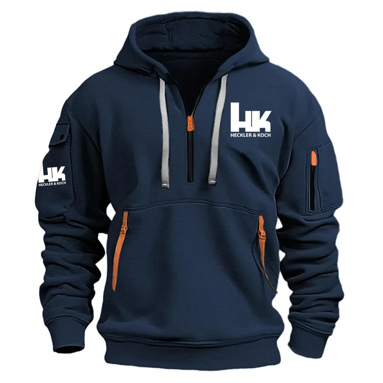 Heckler & Koch Exclusive Logo Half Zipper Hoodie OUHUHHZ0815HKZ – Heckler & Koch Hoodie