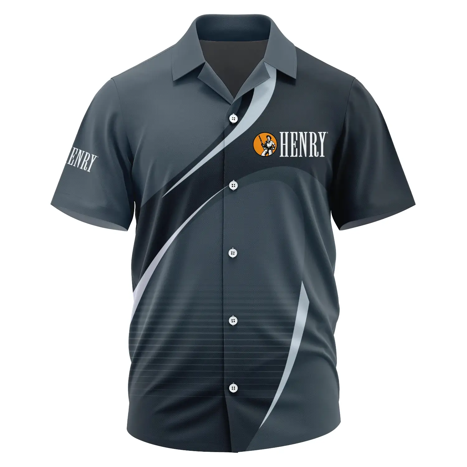 Henry Repeating Arms Exclusive Logo Short Sleeve Camp Collar Shirt OUHUHWS081501HAZ – Henry Repeating Arms Shirt