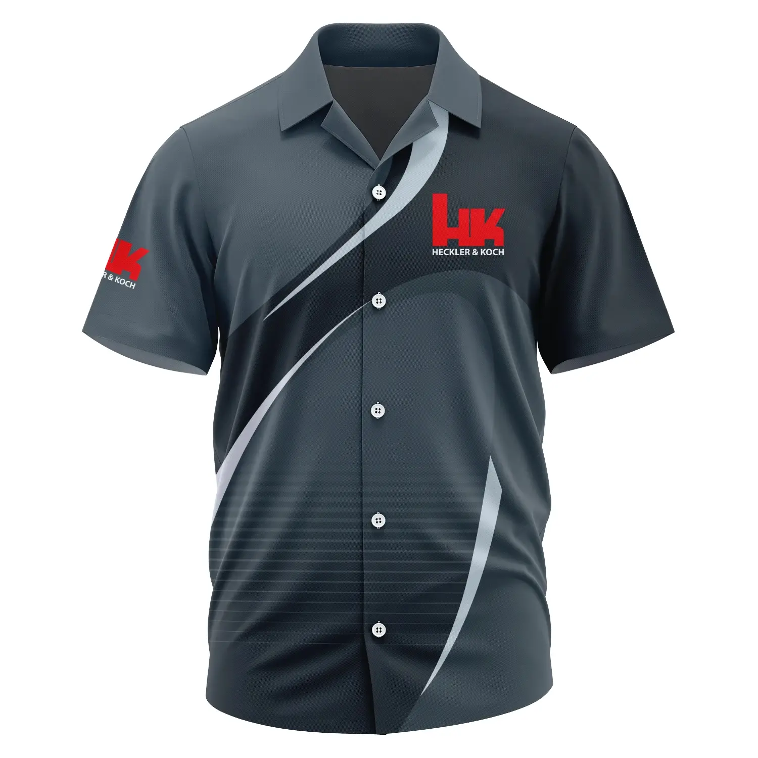 Heckler & Koch Exclusive Logo Short Sleeve Camp Collar Shirt OUHUHWS081501HKZ – Heckler & Koch Shirt