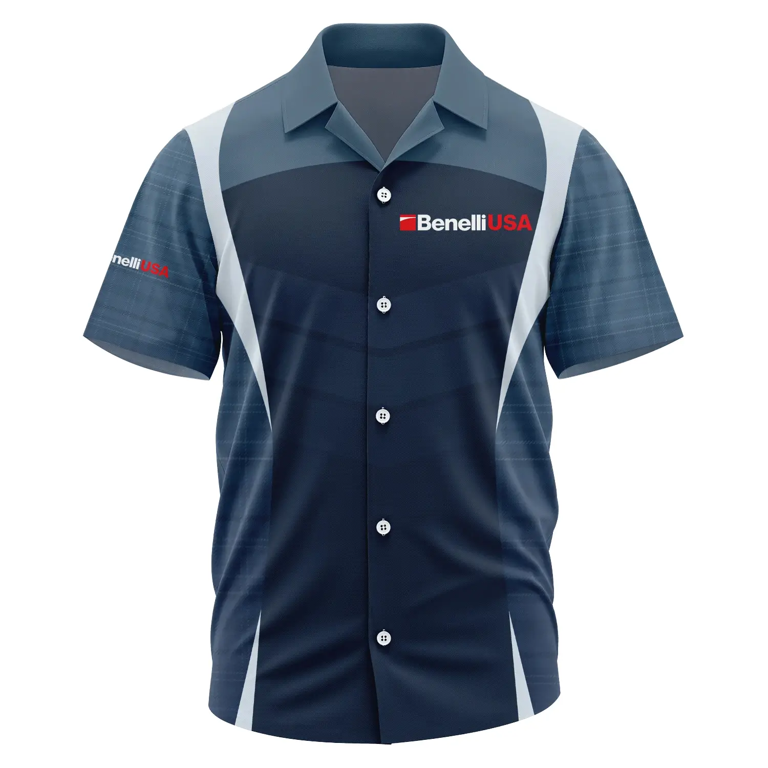 Benelli USA Exclusive Logo Short Sleeve Camp Collar Shirt OUHUHWS081503BUZ – Benelli USA Shirt Benelli USA Exclusive Logo Short Sleeve Camp Collar Shirt OUHUHWS081503BUZ – Benelli USA Shirt