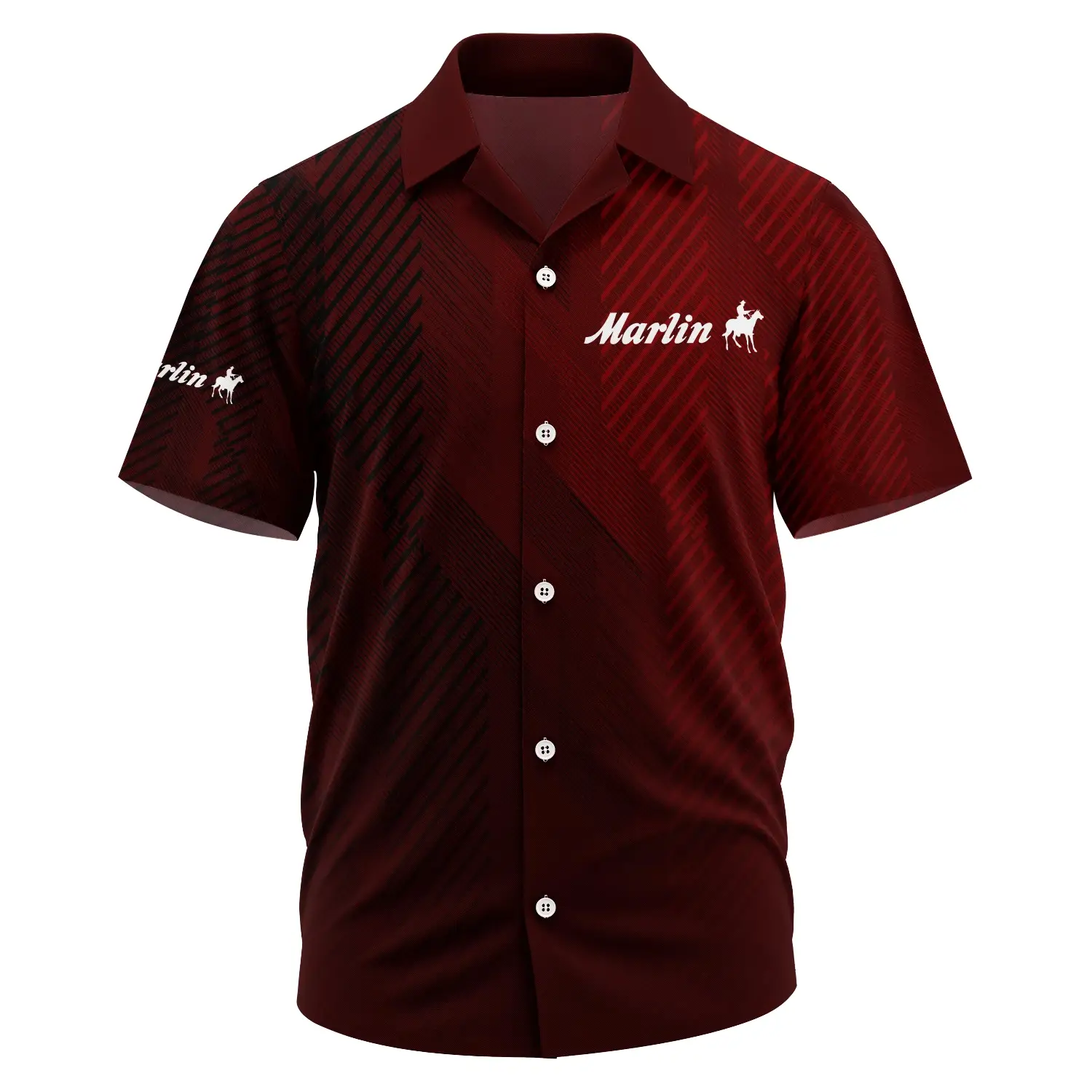 Marlin Exclusive Logo Short Sleeve Camp Collar Shirt OUHUHWS081506MRZ – Marlin Shirt
