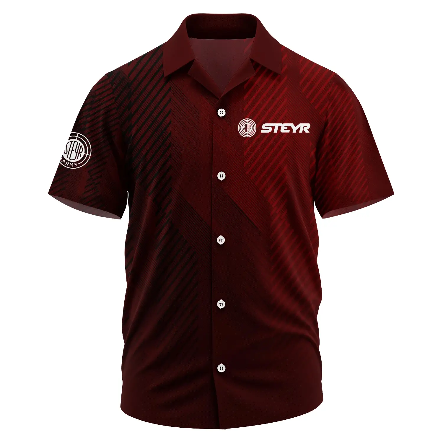 Steyr Exclusive Logo Short Sleeve Camp Collar Shirt OUHUHWS081506STZ – Steyr Shirt