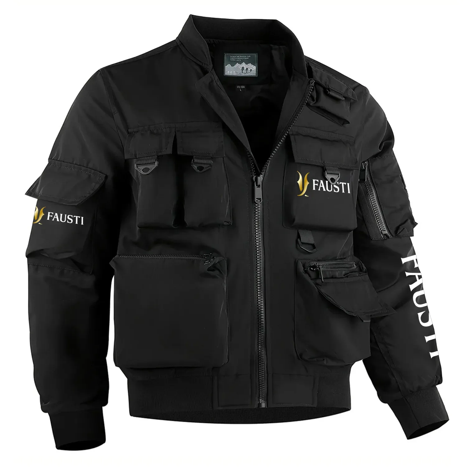 Fausti Exclusive Logo Multi Pocket Bomber Jacket Waterproof Windproof OUHUMPBJ0815FSZ – Fausti Gift