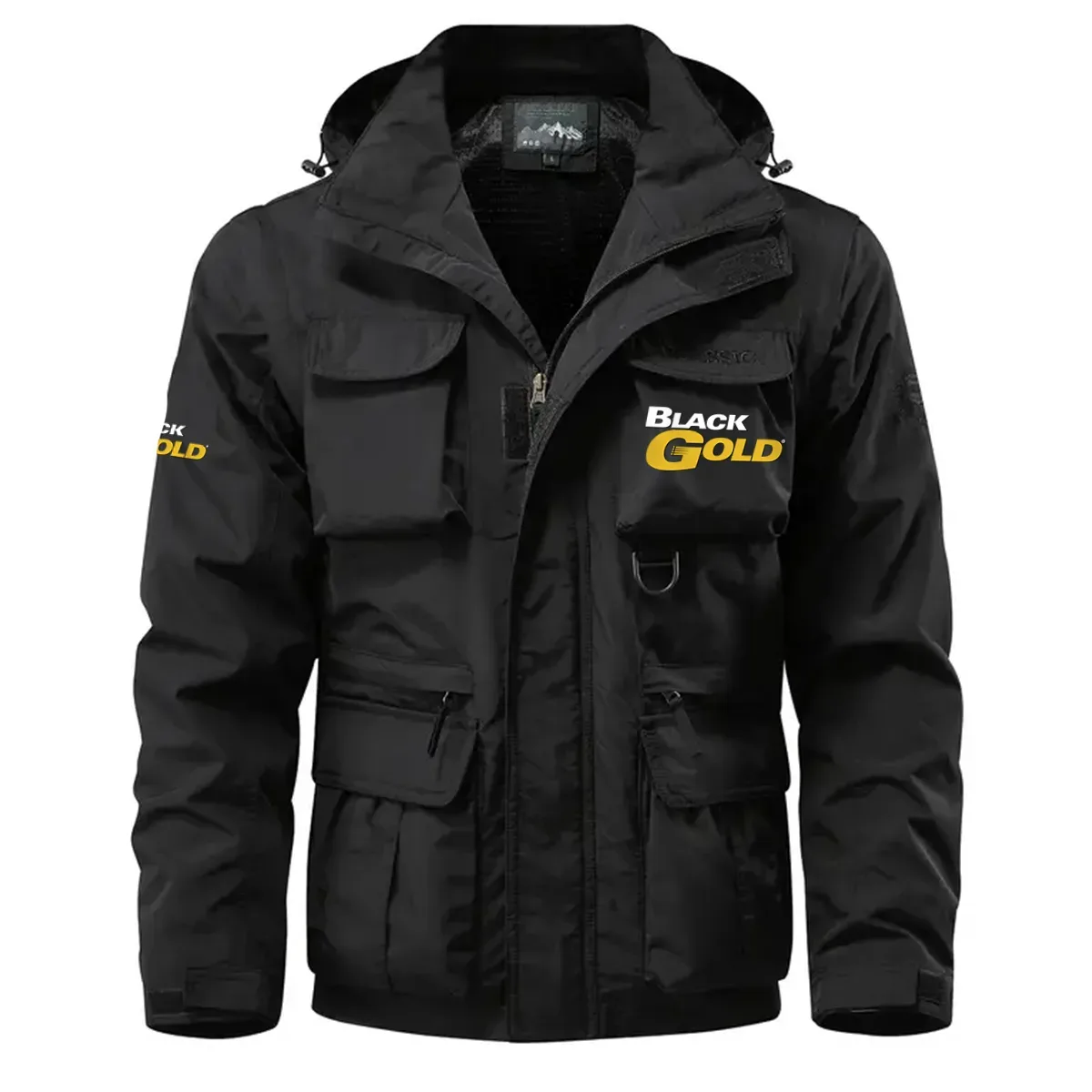 Black Gold Sights Exclusive Logo Waterproof Multi Pocket Jacket Detachable Hood and Sleeves OUHUMPJ0815BDZ – Black Gold Sights Gift