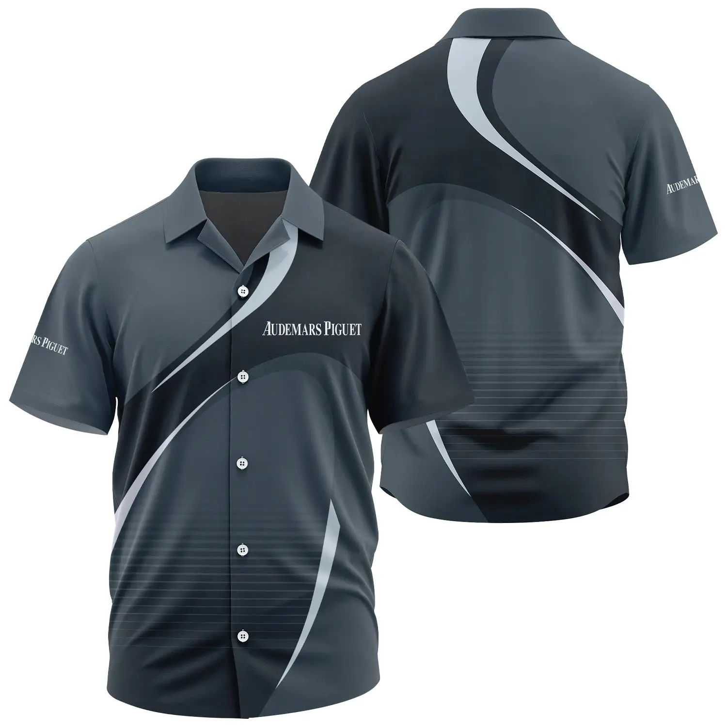 Audemars Piguet Exclusive Logo Short Sleeve Camp Collar Shirt OUWCHWS001APZ – Audemars Piguet Shirt