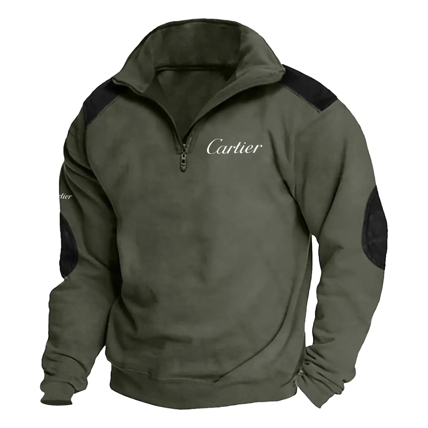 Cartier Exclusive Logo Tactical Quarter-Zip Sweatshirt OUWCSCS0805CTZ – Cartier Sweatshirt