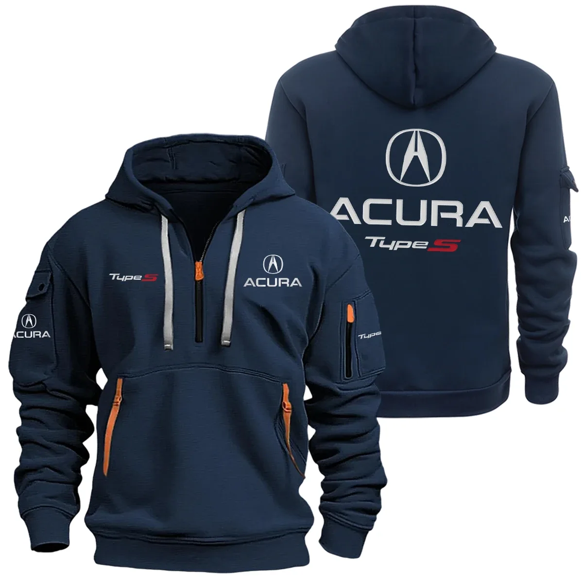 Acura TL-Type-S Half Zipper Hoodie SNOVHHZ25ARTL2 – Acura TL-Type-S Hoodie