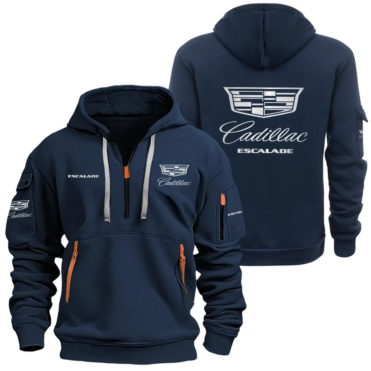 Cadillac Escalade Half Zipper Hoodie SNOVHHZ25CDESC – Cadillac Escalade Hoodie