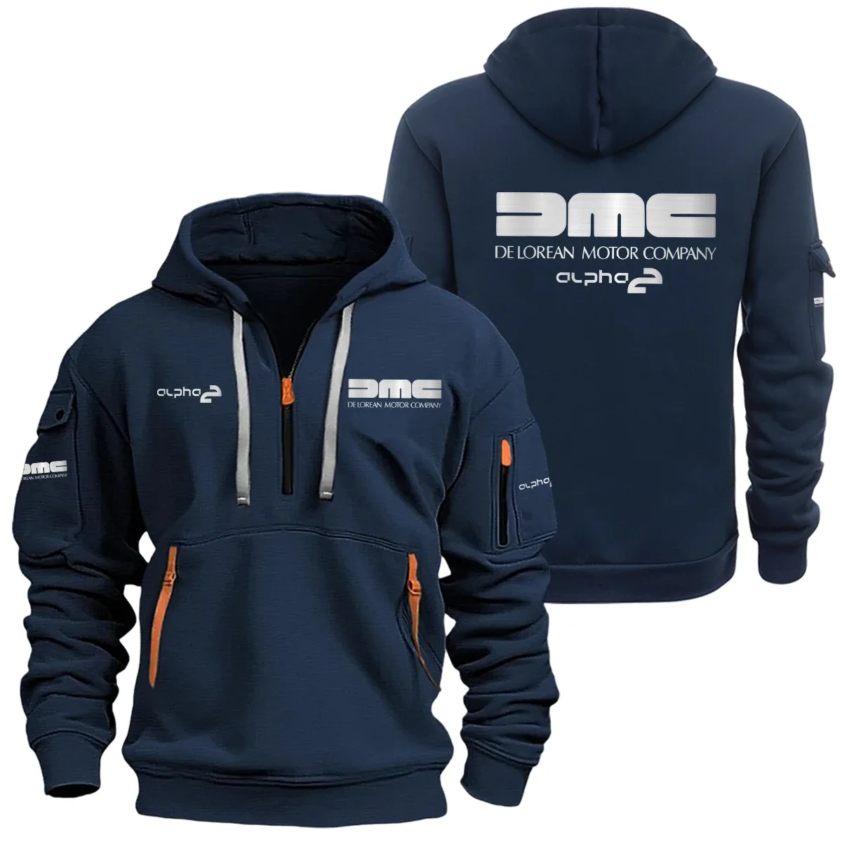 DeLorean Alpha2 Half Zipper Hoodie SNOVHHZ25DLAL2 – DeLorean Alpha2 Hoodie