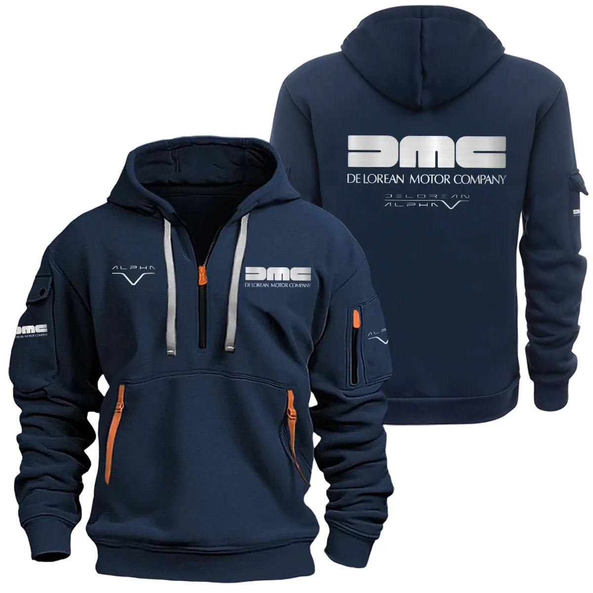 DeLorean Alpha5 Half Zipper Hoodie SNOVHHZ25DLAL5 – DeLorean Alpha5 Hoodie