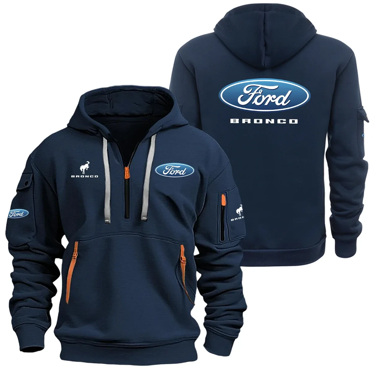 Ford Bronco Half Zipper Hoodie SNOVHHZ25F1BRO – Ford Bronco Hoodie