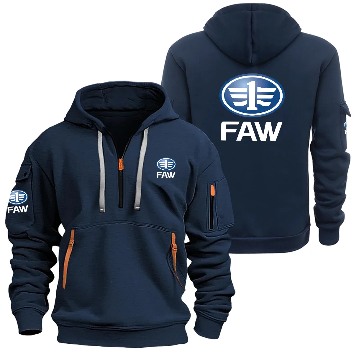 FAW Exclusive Logo Half Zipper Hoodie SNOVHHZ25FAZZ – FAW Hoodie