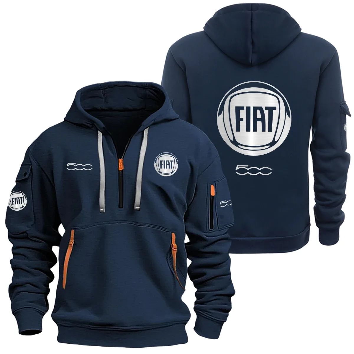 Fiat 500 Half Zipper Hoodie SNOVHHZ25FT500 – Fiat 500 Hoodie