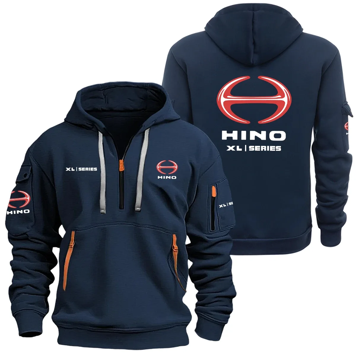 Hino XL Series Half Zipper Hoodie SNOVHHZ25HNXLSE – Hino XL Series Hoodie