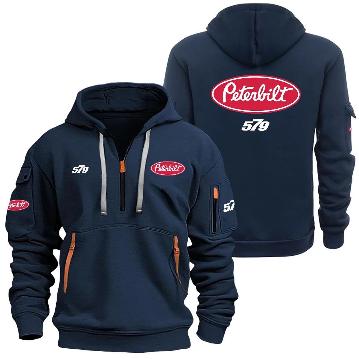 Peterbilt 579 Half Zipper Hoodie SNOVHHZ25PT579 – Peterbilt 579 Hoodie