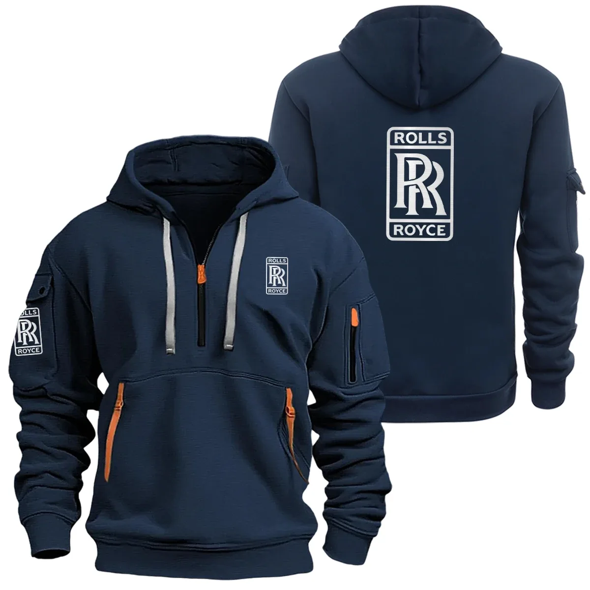 Rolls-Royce Exclusive Logo Half Zipper Hoodie SNOVHHZ25RYZZ – Rolls-Royce Hoodie