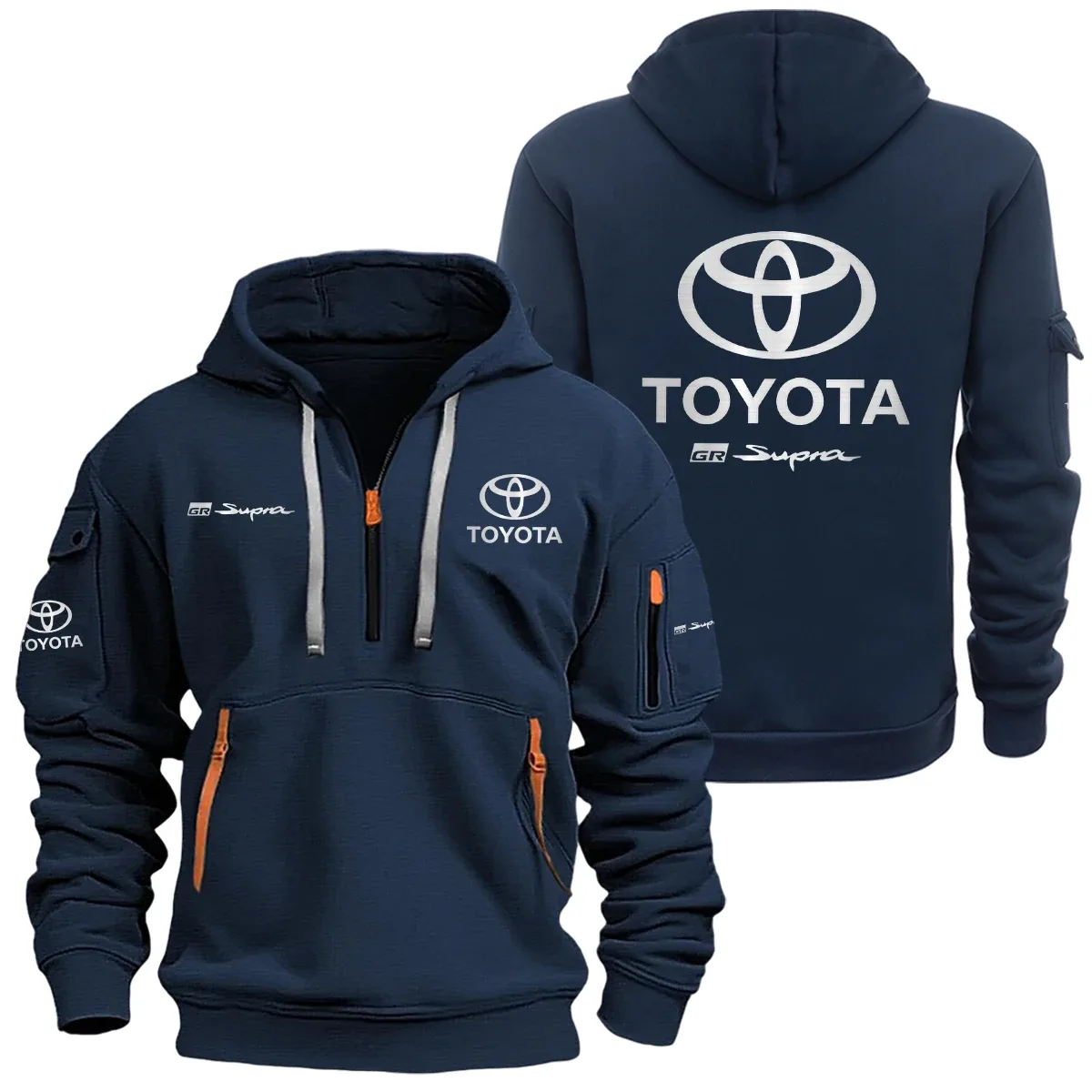 Toyota GR Supra Half Zipper Hoodie SNOVHHZ25TYGRS – Toyota GR Supra Hoodie