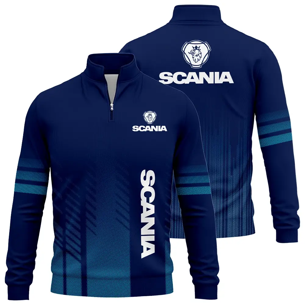 Scania Exclusive Logo Quarter-Zip Sweatshirt SNOVQTS01SCZZ – Scania Sweatshirt