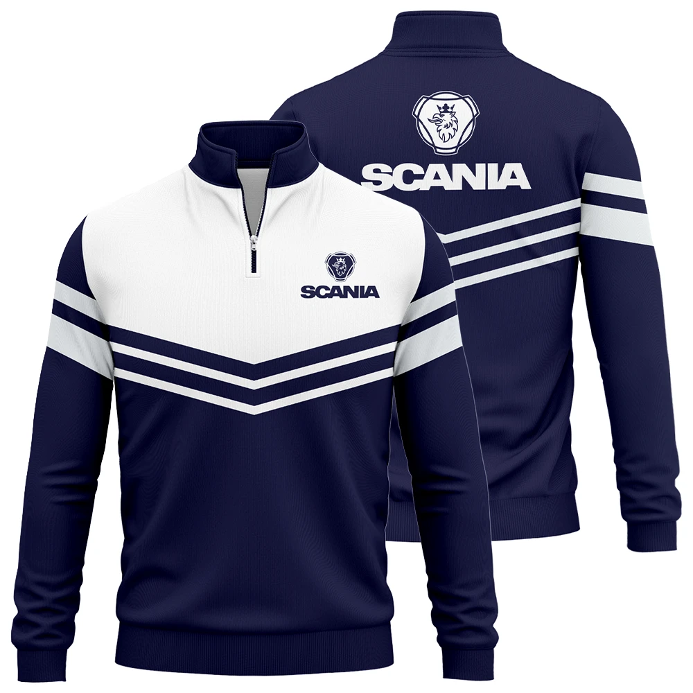 Scania Exclusive Logo Quarter-Zip Sweatshirt SNOVQTS02SCZZ – Scania Sweatshirt