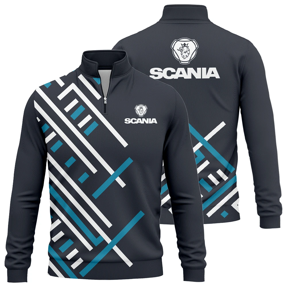 Scania Exclusive Logo Quarter-Zip Sweatshirt SNOVQTS03SCZZ – Scania Sweatshirt