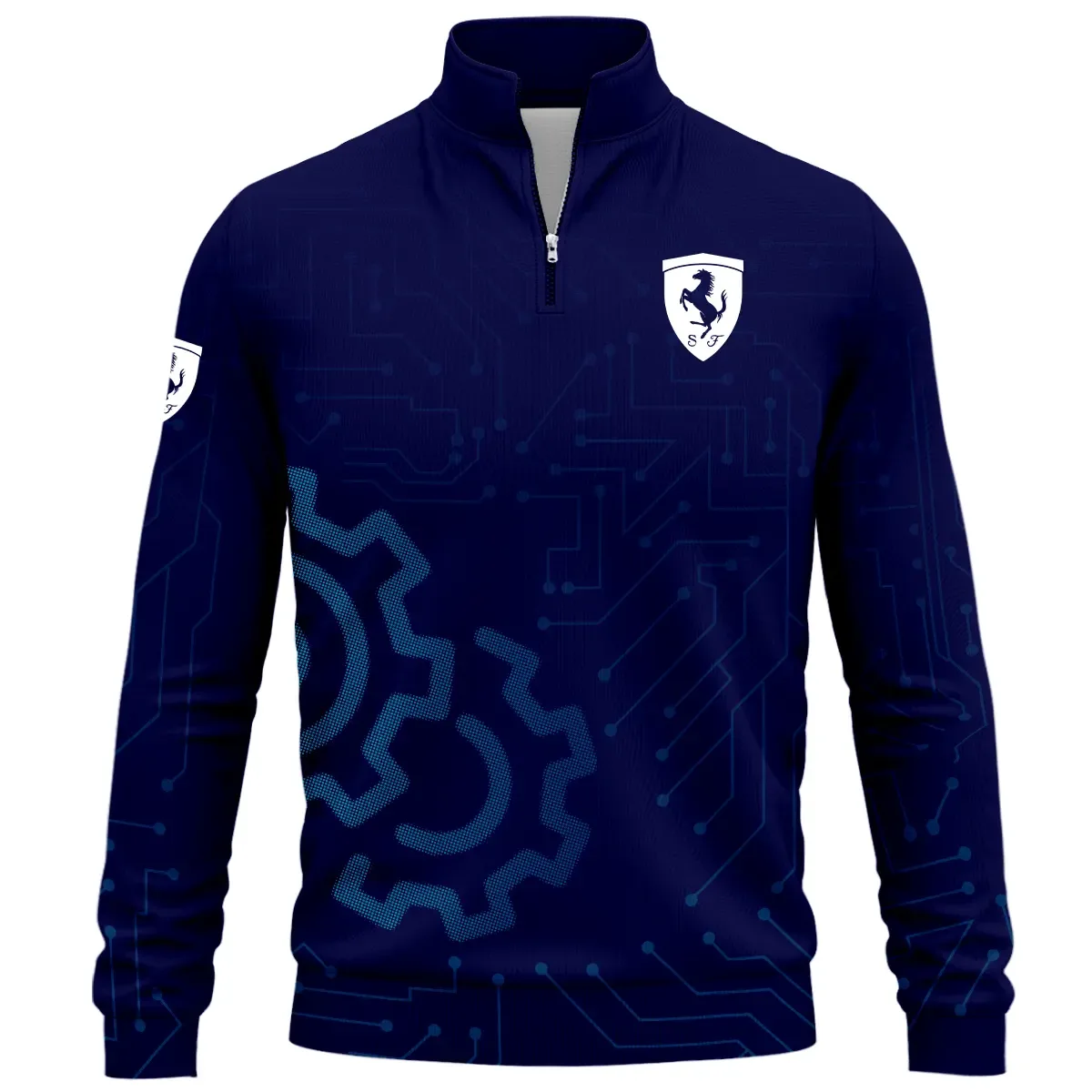 Ferrari Exclusive Logo Quarter-Zip Sweatshirt SNOVQTS04FIZZ – Ferrari Sweatshirt Ferrari Exclusive Logo Quarter-Zip Sweatshirt SNOVQTS04FIZZ – Ferrari Sweatshirt