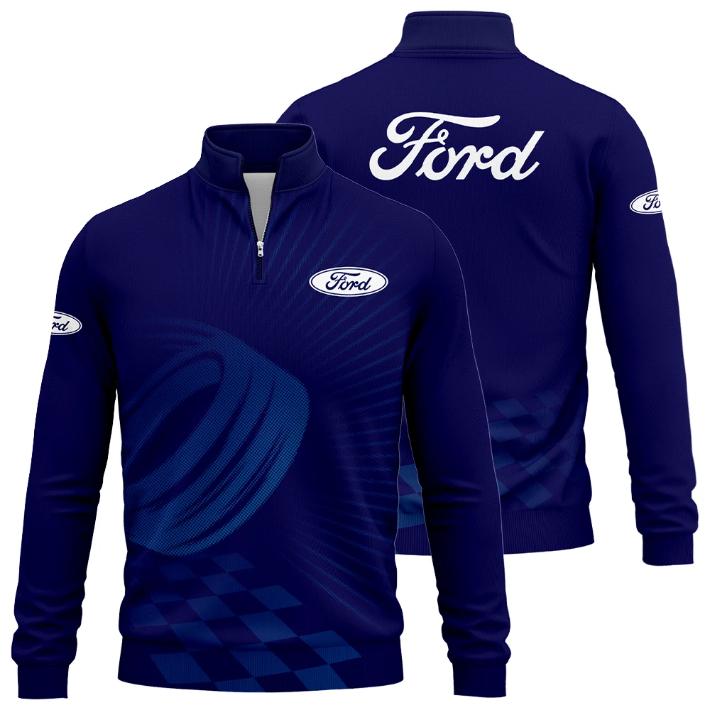 Ford Exclusive Logo Quarter-Zip Sweatshirt SNOVQTS05F1ZZ – Ford Sweatshirt
