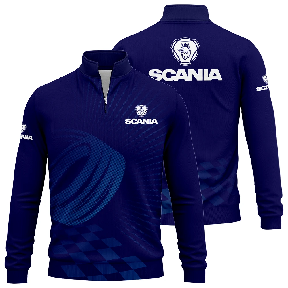 Scania Exclusive Logo Quarter-Zip Sweatshirt SNOVQTS05SCZZ – Scania Sweatshirt