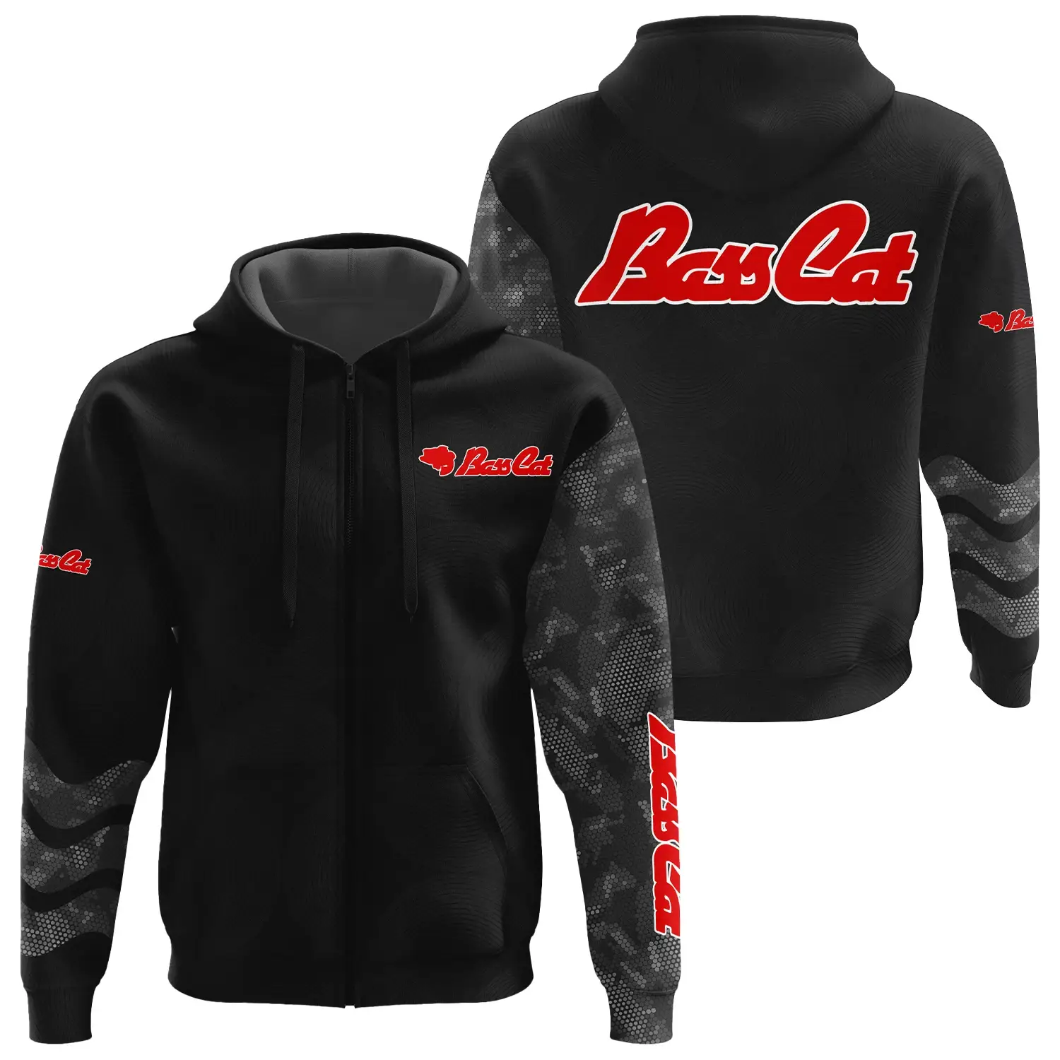 Bass Cat Exclusive Logo Zipper Hoodie TTFSHDZ3D081911BCZ – Bass Cat Hoodie