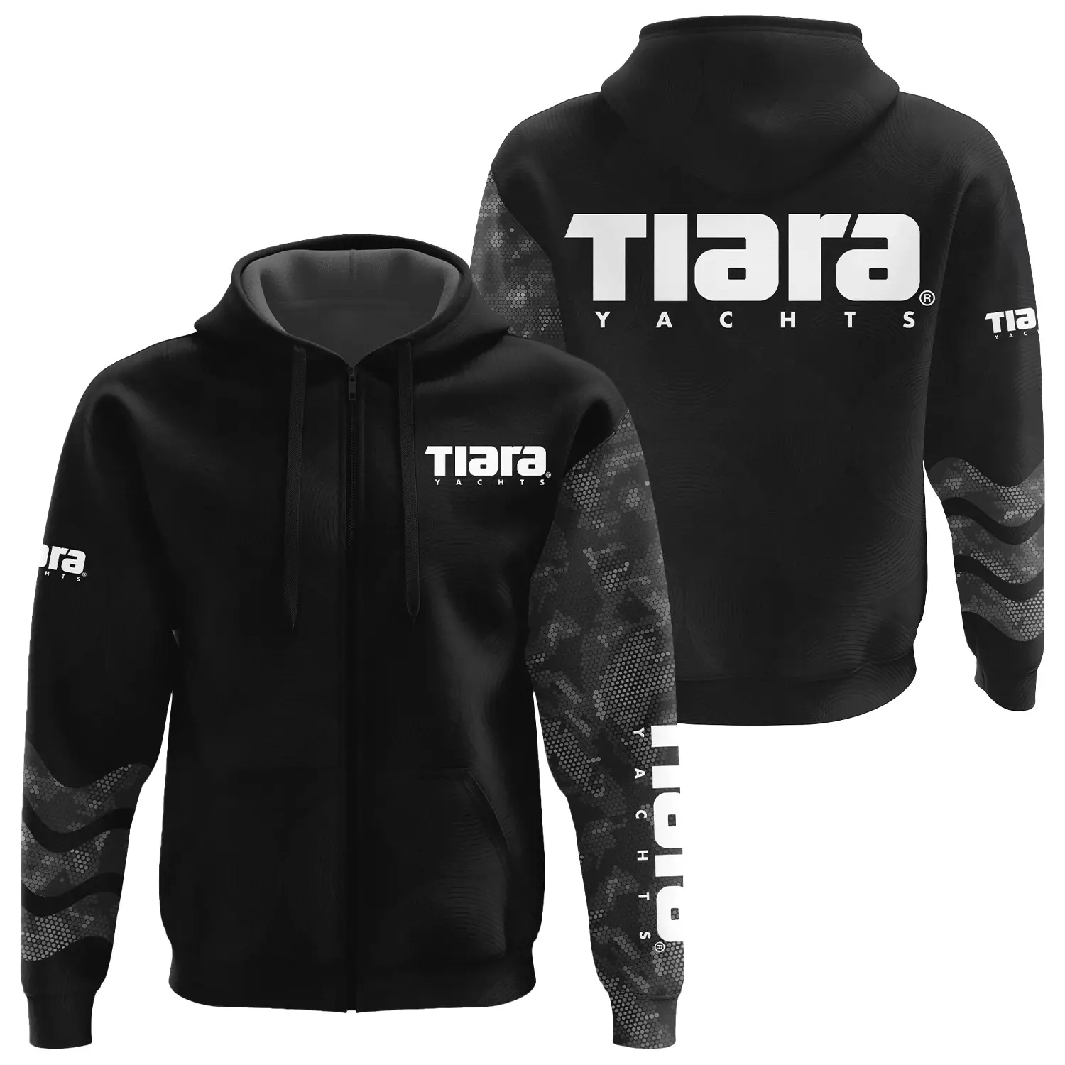 Tiara Yachts Exclusive Logo Zipper Hoodie TTFSHDZ3D081911TYZ – Tiara Yachts Hoodie