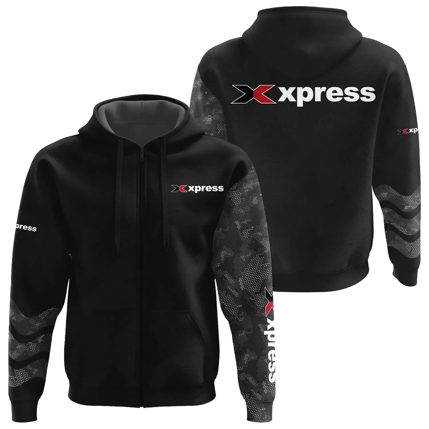 Xpress Exclusive Logo Zipper Hoodie TTFSHDZ3D081911XBZ – Xpress Hoodie