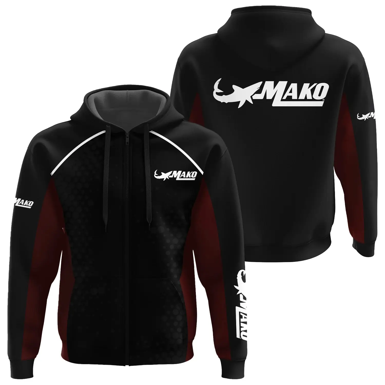 Mako Exclusive Logo Zipper Hoodie TTFSHDZ3D081912MAZ – Mako Hoodie