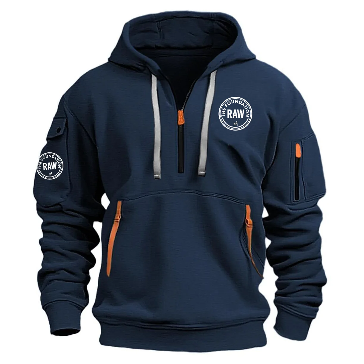 RAW Exclusive Logo Tournament Half Zipper Hoodie TTFSHHZ2510RAWZ – RAW Hoodie