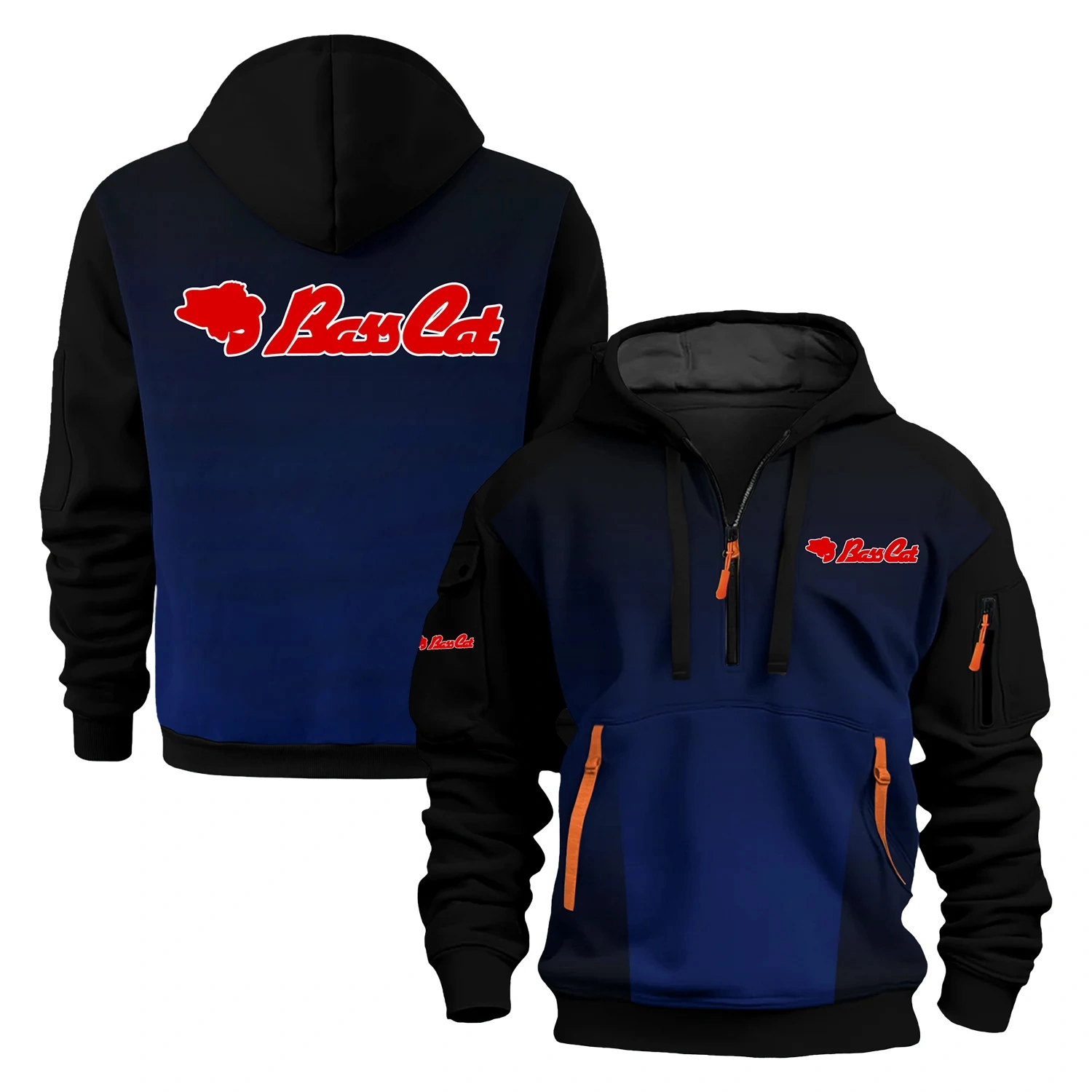 Bass Cat Exclusive Logo Half Zipper Hoodie TTFSHHZ3D081902BCZ – Bass Cat Hoodie
