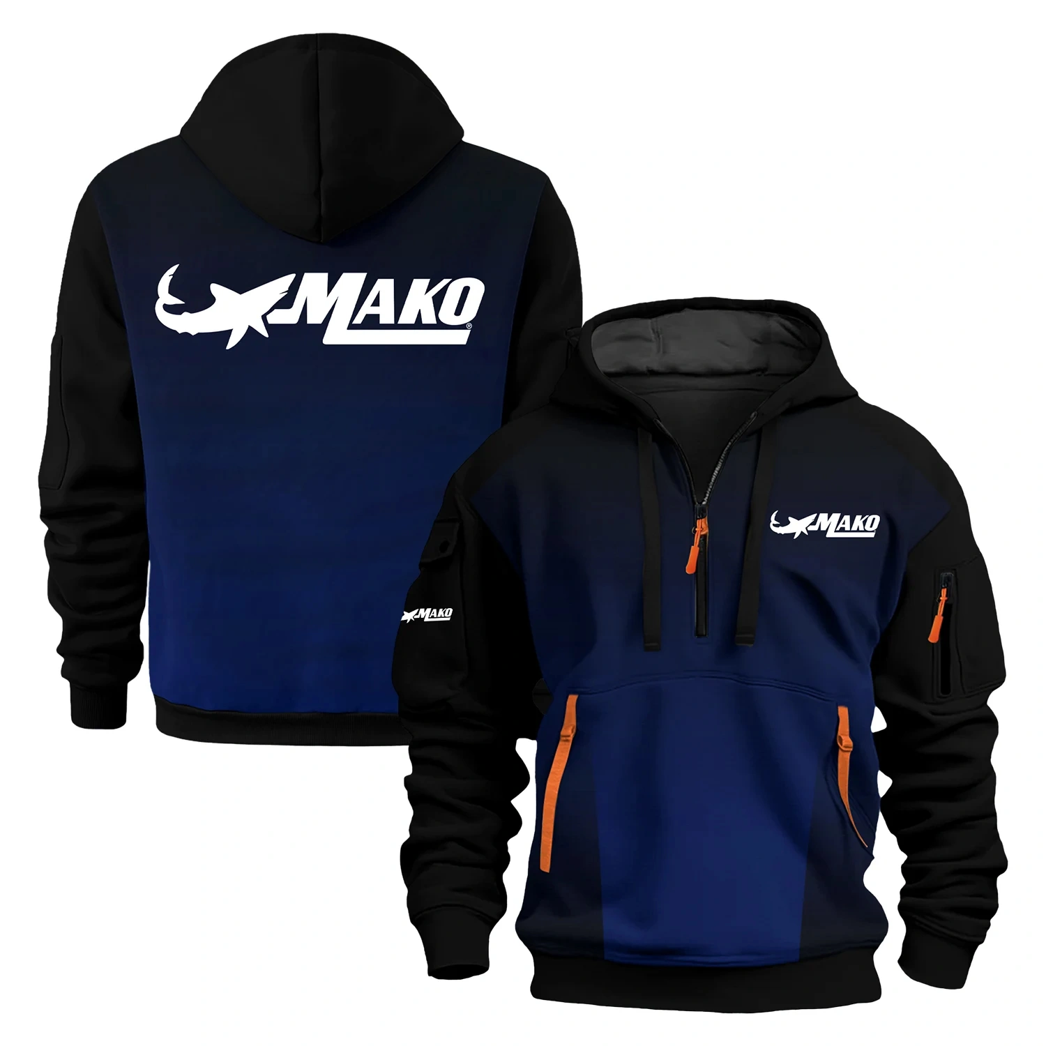 Mako Exclusive Logo Half Zipper Hoodie TTFSHHZ3D081902MAZ – Mako Hoodie