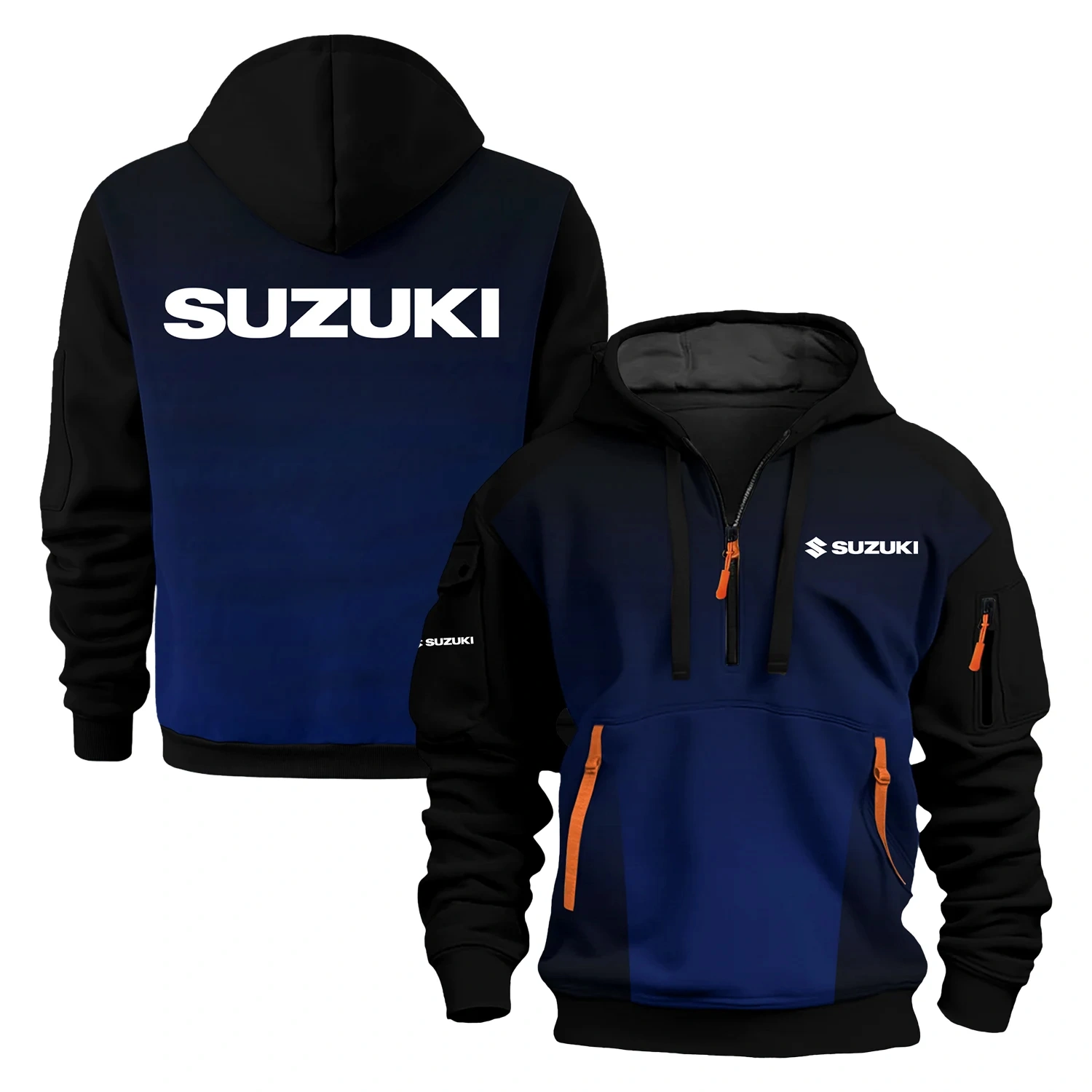 Suzuki Exclusive Logo Half Zipper Hoodie TTFSHHZ3D081902SUZ – Suzuki Hoodie
