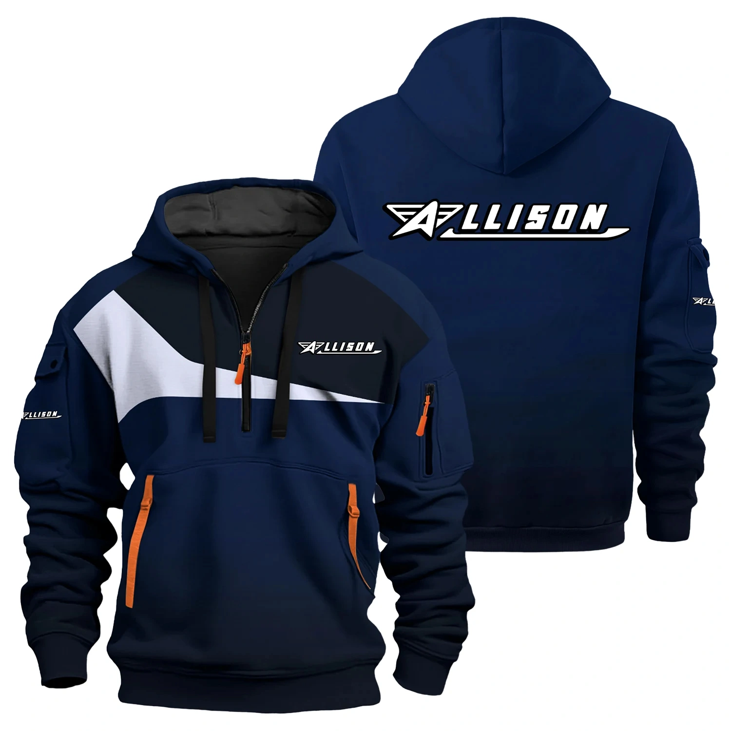 Allison Exclusive Logo Half Zipper Hoodie TTFSHHZ3D081903ALZ – Allison Hoodie